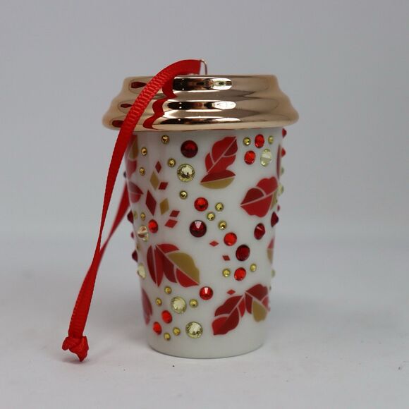 Starbucks Swarovski Limited Ceramic Crystal Ornament Coffee Cup 2013 Mermaid - Picture 3 of 5